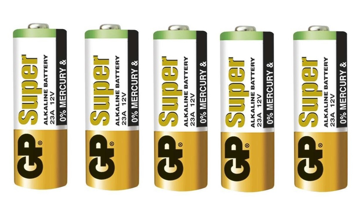 5x GP 23A (A23 / V23GA / MN21) - 12V - Additional sizes - Alkaline -  Disposable batteries