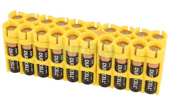 20 AAA Powerpax Battery Case - Yellow
