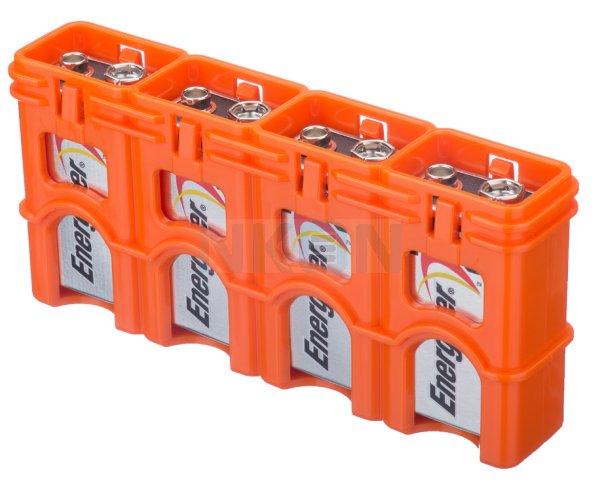 4 9V Battery case  Powerpax - Oranje