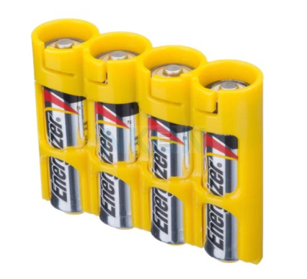 4 AA Powerpax Battery case - Yellow
