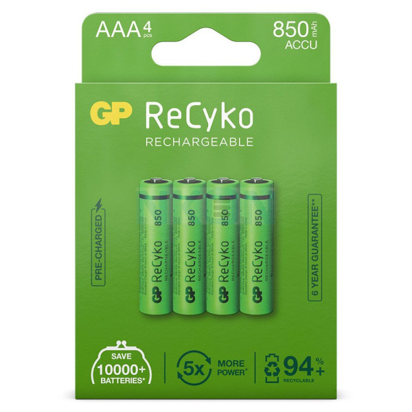 4 AAA GP ReCyko+ - blister - 850mAh