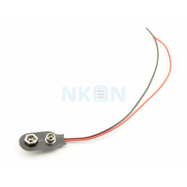 9V Battery clip with wires - SOFT