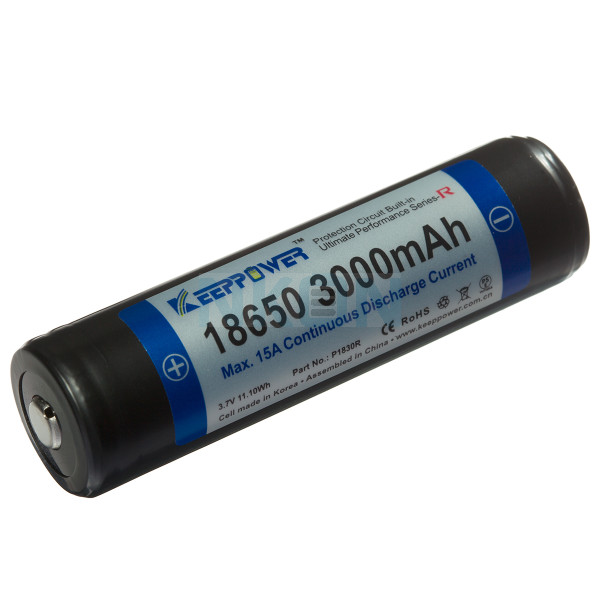 Keeppower 18650 3000mAh (protected) - 15A
