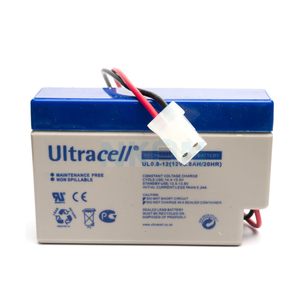 Ultracell UL0.8-12 12V 0.8Ah Lead Acid - AMP plug