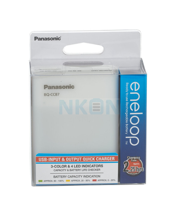 Panasonic Eneloop BQ-CC87 battery charger + 4 AA Eneloop (1900mAh)