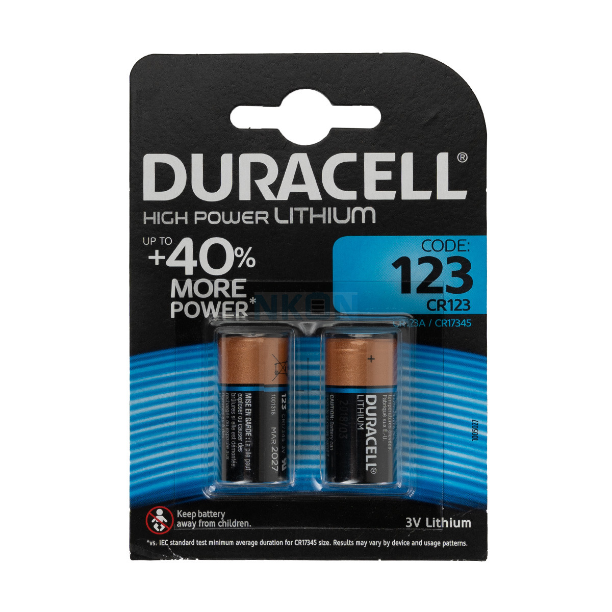 2x CR123A Duracell Lithium - blister - 3V - CR123A & CR2 size - Lithium -  Disposable batteries
