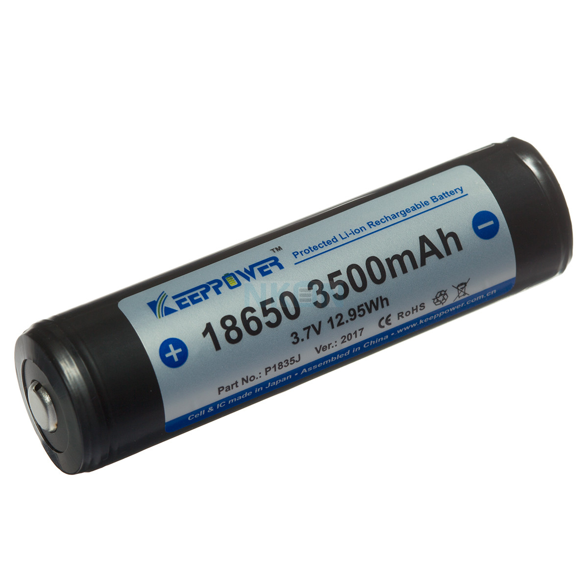 Keeppower 18650 3500mAh (protected) - 10A (Button-top) - 18650 - Li-ion -  Rechargeable batteries