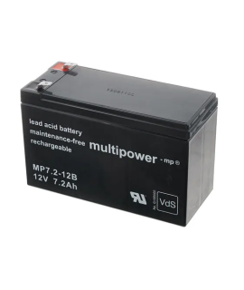 Multipower 12V 7.2Ah lead acid (6.3mm)