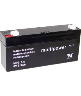Multipower 6V 3.3Ah Lead-acid battery (4.8mm)