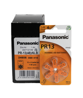 60x 13 Panasonic hearing aid batteries