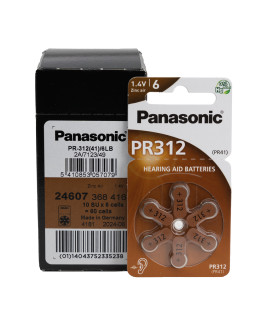 60x 312 Panasonic hearing aid batteries