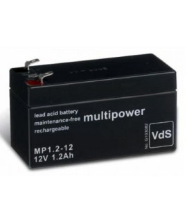 Multipower 12V 1.2Ah lead acid (4.8mm)