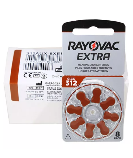 80x 312 Rayovac Extra hearing aid batteries