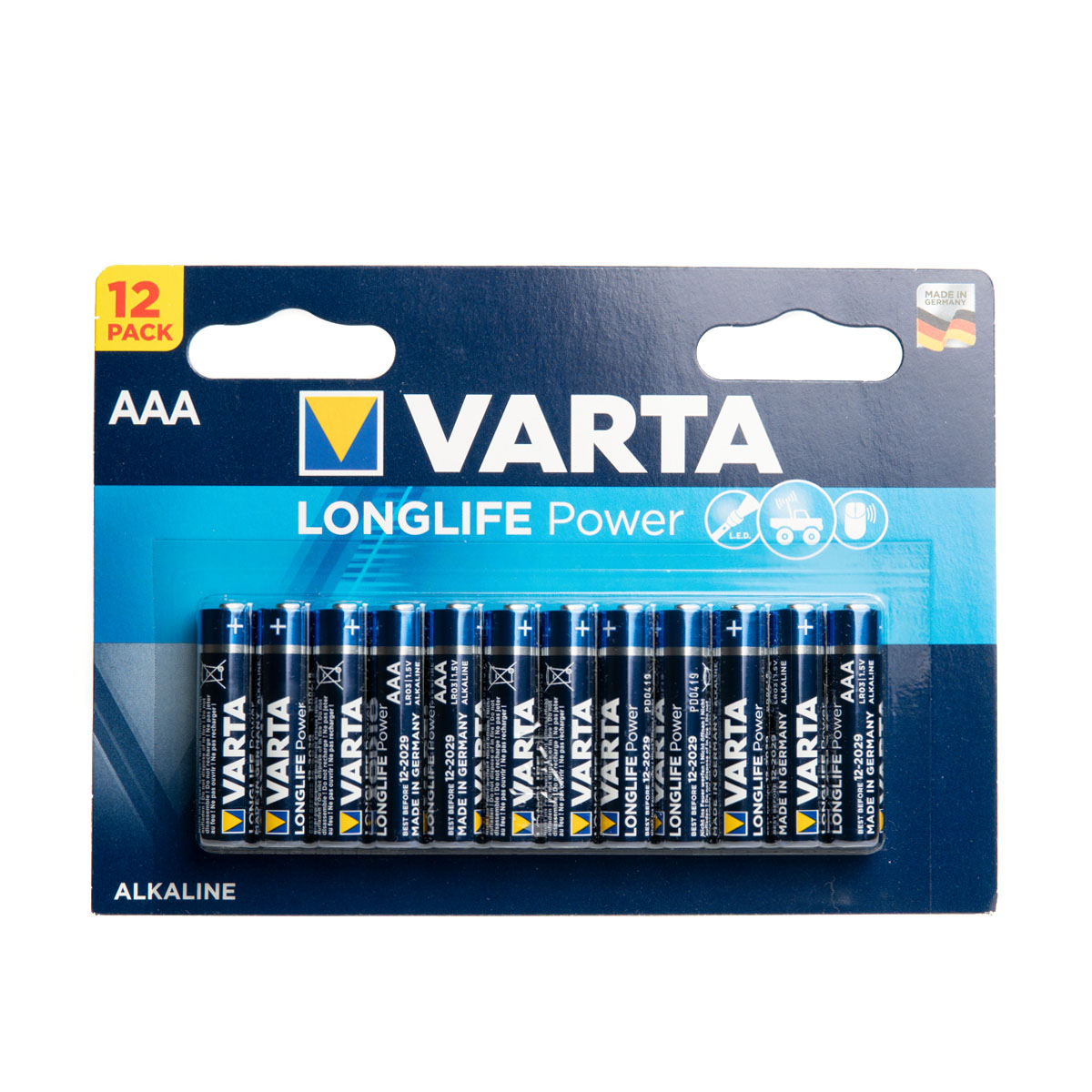 12 AAA Varta Longlife Power - 1.5V - AAA - Alkaline - Disposable